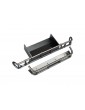 Traxxas Bumper, rear/ bumper extension (satin black chrome-plated)