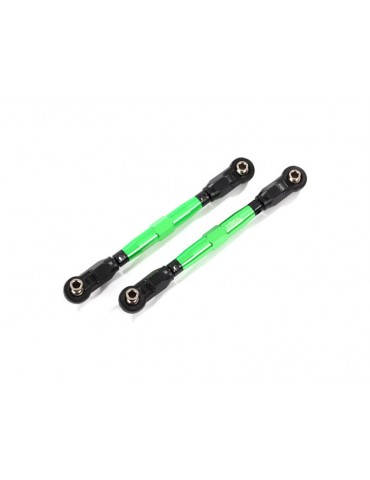 Traxxas Toe links, front (TUBES green-anodized, 7075-T6 aluminum) (88mm) (2)