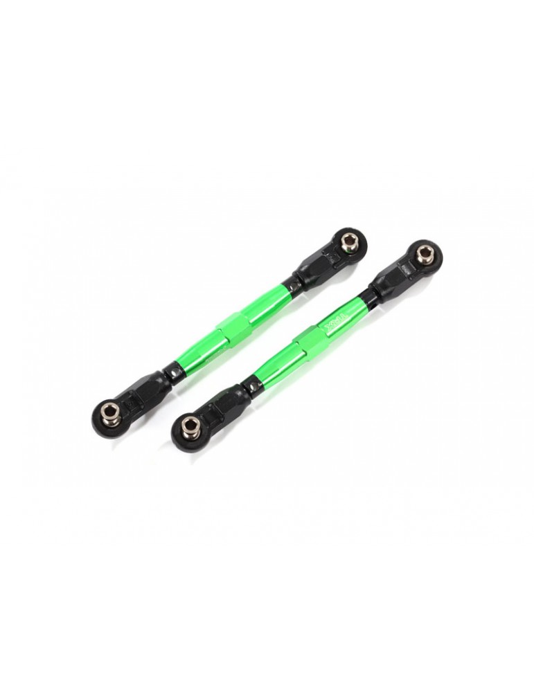 Traxxas Toe links, front (TUBES green-anodized, 7075-T6 aluminum) (88mm) (2)