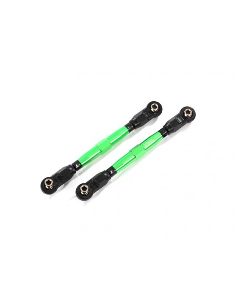 Traxxas Toe links, front (TUBES green-anodized, 7075-T6 aluminum) (88mm) (2)