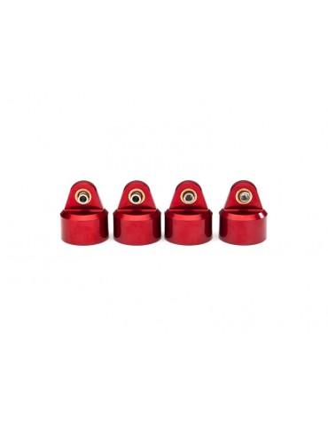 Traxxas Shock caps, aluminum (red-anodized), GT-Maxx shocks (4)