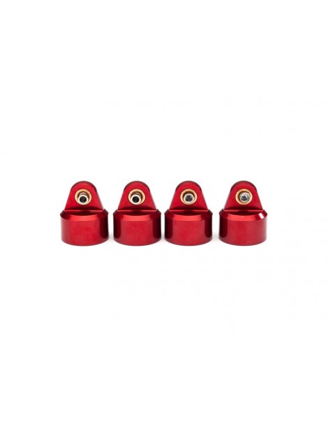 Traxxas Shock caps, aluminum (red-anodized), GT-Maxx shocks (4)