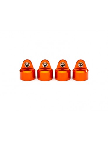 Traxxas Shock caps, aluminum (orange-anodized), GT-Maxx shocks (4)