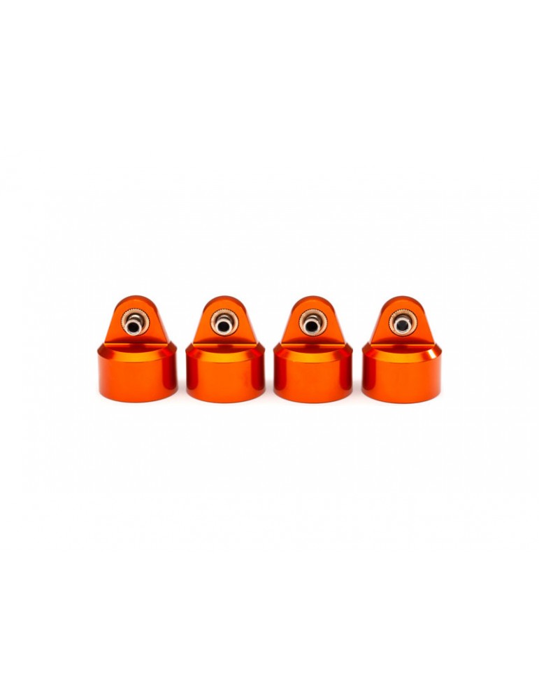 Traxxas Shock caps, aluminum (orange-anodized), GT-Maxx shocks (4)