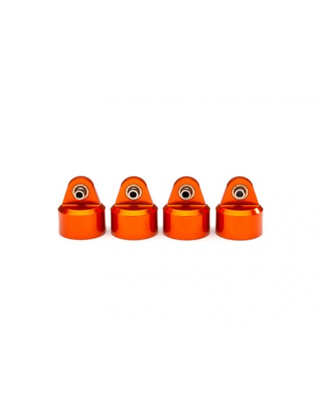 Traxxas Shock caps, aluminum (orange-anodized), GT-Maxx shocks (4)