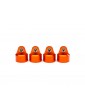 Traxxas Shock caps, aluminum (orange-anodized), GT-Maxx shocks (4)