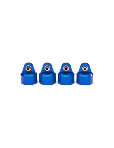 Traxxas Shock caps, aluminum (blue-anodized), GT-Maxx shocks (4)