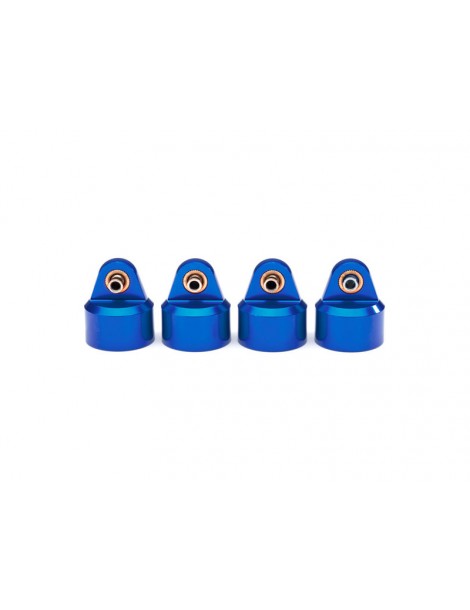 Traxxas Shock caps, aluminum (blue-anodized), GT-Maxx shocks (4)