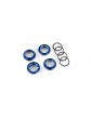Traxxas Spring retainer (adjuster), blue-anodized aluminum, GT-Maxx shocks (4)