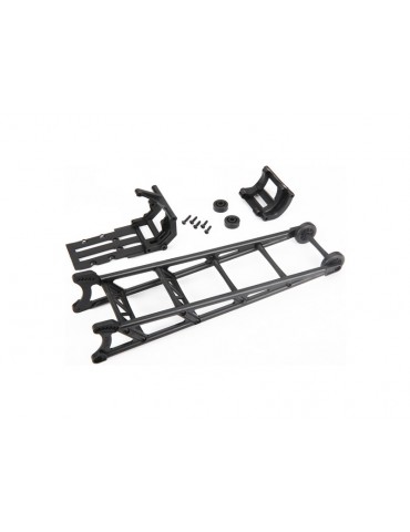Traxxas Wheelie bar, black (assembled)/ wheelie bar mount