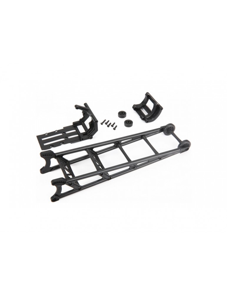 Traxxas Wheelie bar, black (assembled)/ wheelie bar mount