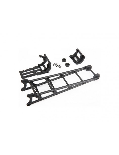 Traxxas Wheelie bar, black (assembled)/ wheelie bar mount