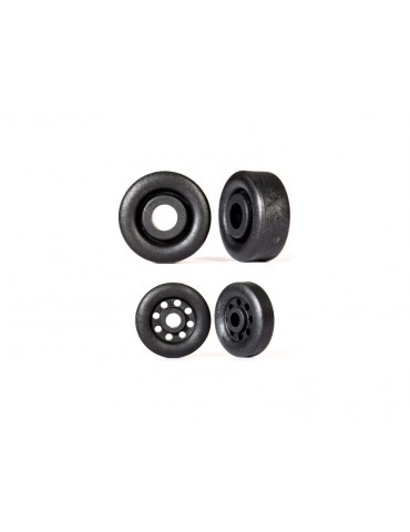 Traxxas Wheels, wheelie bar, black (26mm (2), 18mm (2))