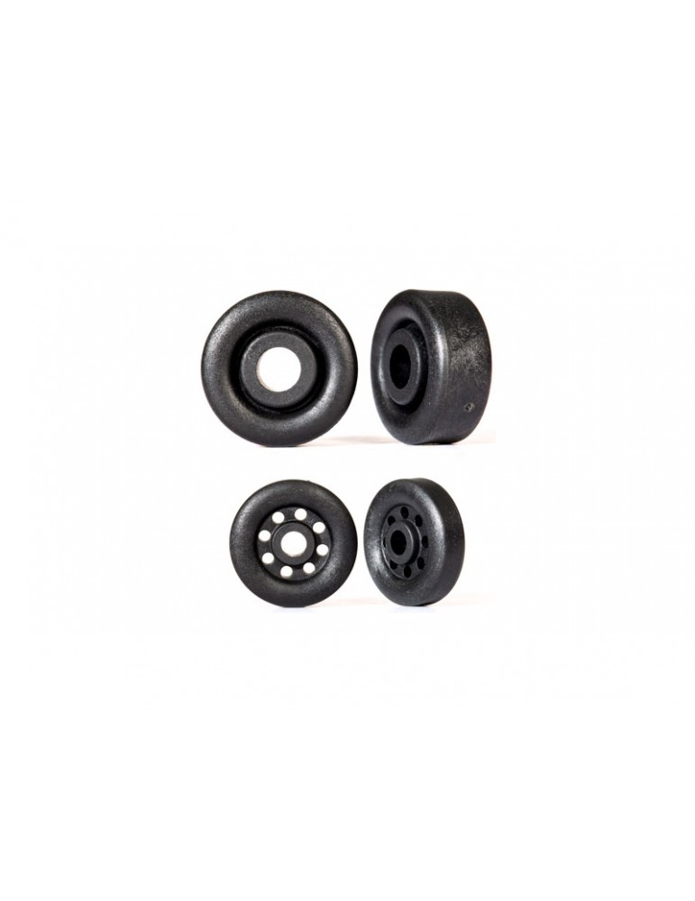 Traxxas Wheels, wheelie bar, black (26mm (2), 18mm (2))