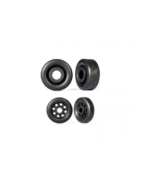Traxxas Wheels, wheelie bar, black (26mm (2), 18mm (2))