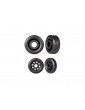 Traxxas Wheels, wheelie bar, black (26mm (2), 18mm (2))