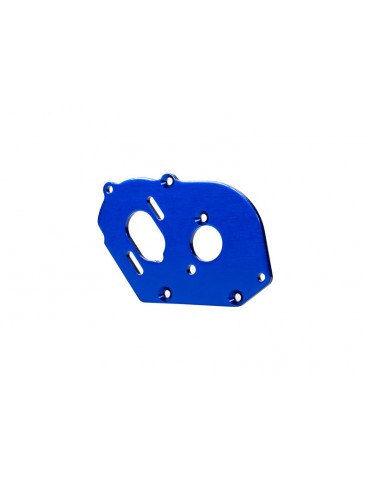 Traxxas Plate, motor, blue (4mm thick) (aluminum)