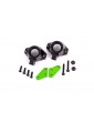Traxxas Steering block arms (aluminum, green-anodized) (2)/ steering blocks, left & right
