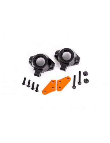 Traxxas Steering block arms (aluminum, orange-anodized) (2)/ steering blocks, left & right