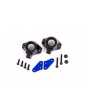 Traxxas Steering block arms (aluminum, blue-anodized) (2)/ steering blocks, left & right