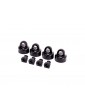 Traxxas Shock caps, aluminum (black-anodized), GT-Maxx shocks (4)/ spacers (4) (for Sledge)