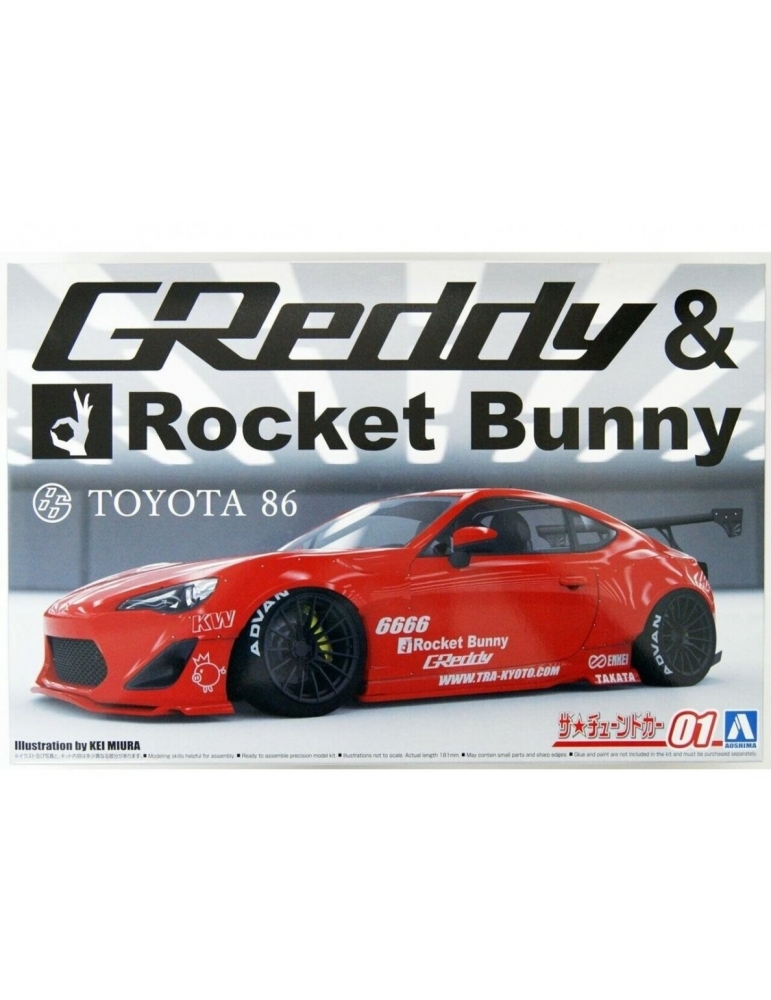 Aoshima - ZN6 Toyota 86 '12 Greddy & Rocket Bunny Enkei Ver.