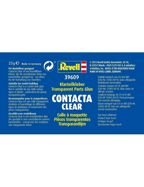 Revell - Contacta Clear klijai 20g, 39609
