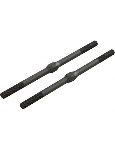 Arrma Steel Turnbuckle, M4 x 85mm Black (2)