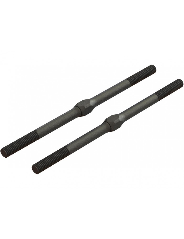 Arrma Steel Turnbuckle, M4 x 85mm Black (2)