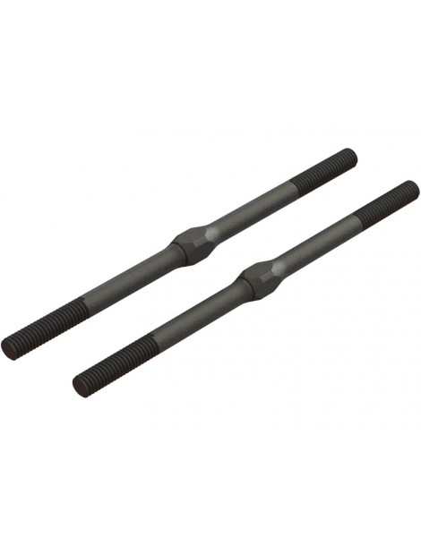 Arrma Steel Turnbuckle, M4 x 85mm Black (2)