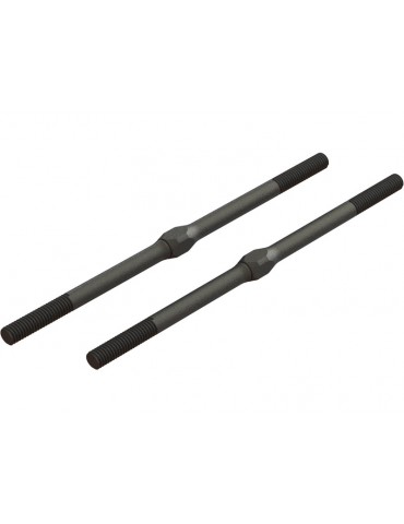 Arrma Steel Turnbuckle, M4 x 95mm Black (2)
