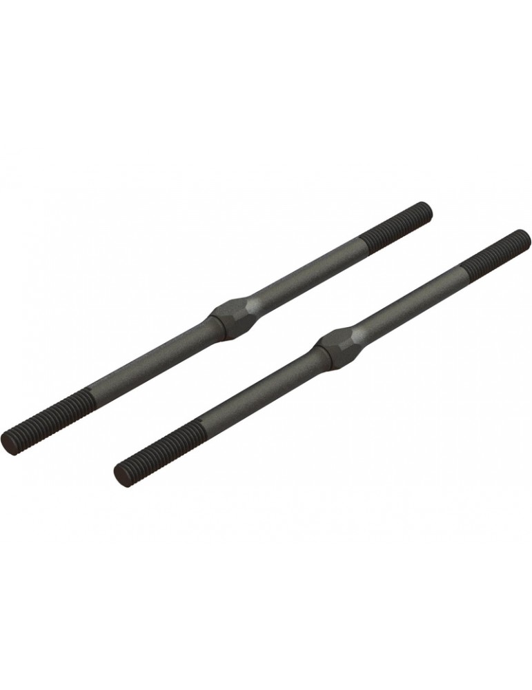 Arrma Steel Turnbuckle, M4 x 95mm Black (2)