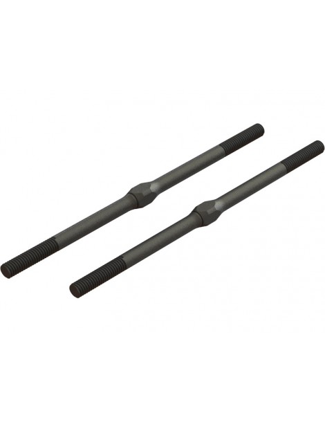 Arrma Steel Turnbuckle, M4 x 95mm Black (2)