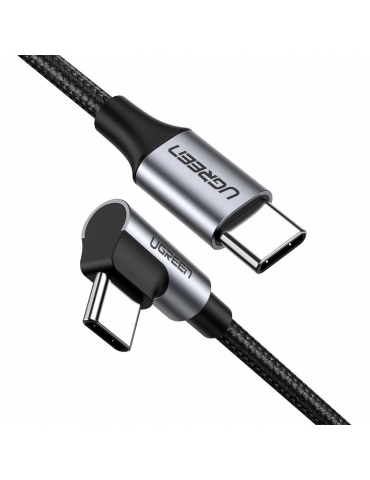 UGREEN USB-C į USB-C Elbow cable QC 3.0 PD 3A 60W 1m