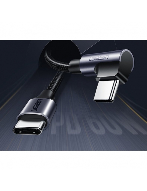 UGREEN USB-C į USB-C Elbow cable QC 3.0 PD 3A 60W 1m