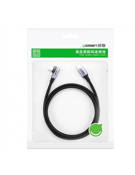 UGREEN USB-C į USB-C Elbow cable QC 3.0 PD 3A 60W 1m