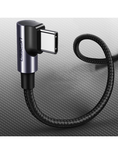 UGREEN USB-C į USB-C Elbow cable QC 3.0 PD 3A 60W 1m
