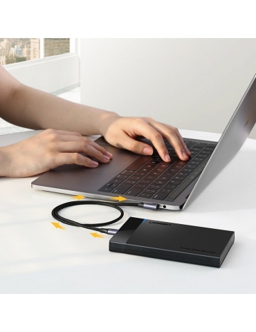 UGREEN USB-C į USB-C Elbow cable QC 3.0 PD 3A 60W 1m