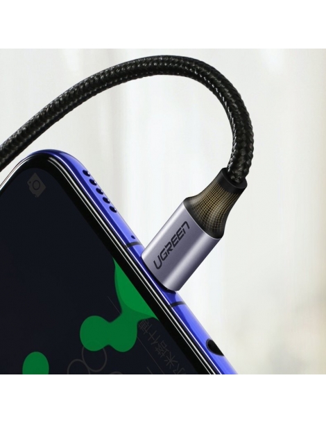 UGREEN USB-C į USB-C Elbow cable QC 3.0 PD 3A 60W 1m