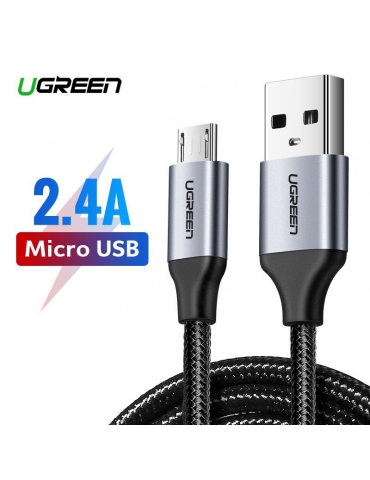 Micro USB cable UGREEN QC 3.0 2.4A 1m (black)