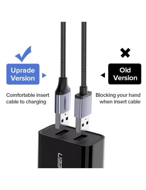 Micro USB cable UGREEN QC 3.0 2.4A 1m (black)