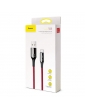 Baseus C-shaped kabelis USB-C LED QC 3.0 1m - Raudonas