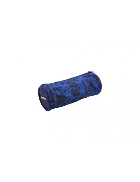 LEGO Pecil case (round) - Faces Blue