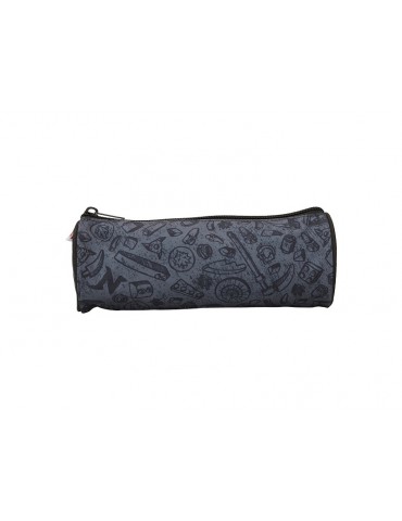LEGO Pecil case (round) - Faces Blue
