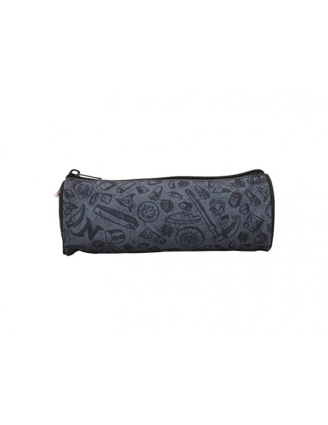 LEGO Pecil case (round) - Faces Blue