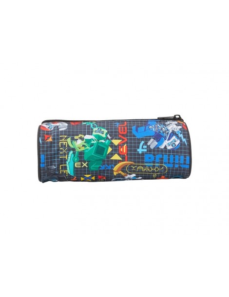 LEGO Pecil case (round) - Faces Blue