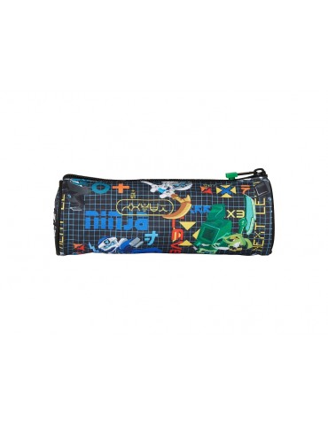 LEGO Pecil case (round) - Faces Blue