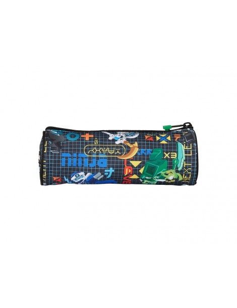 LEGO Pecil case (round) - Faces Blue
