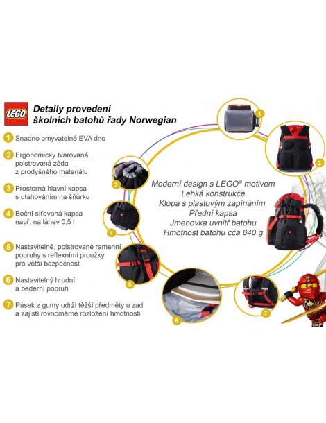 LEGO Children's Backpack Norwegian - Friends Horse
