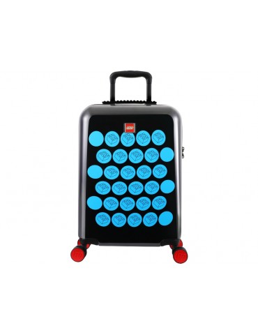 LEGO Luggage Brick Dots 20" - Black/Blue